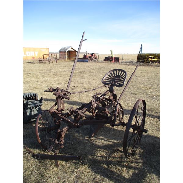 Antique 1 Bottom Plow, Cast Seat