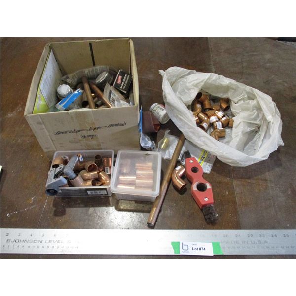 Copper Fittings, Pipe Cutter, Cleaning Brush