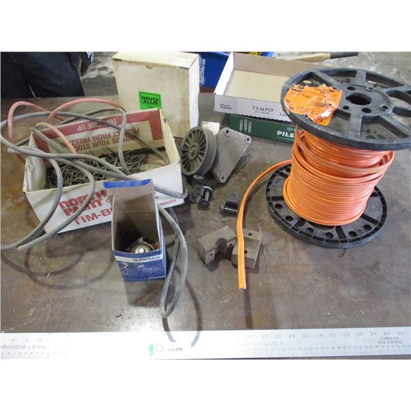 Fuel Pump, Air Filter, Nails, Partial Roll of Electrical Wire