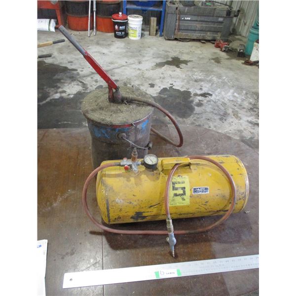 Air Carry Tank, Esso Gear Lube Pail