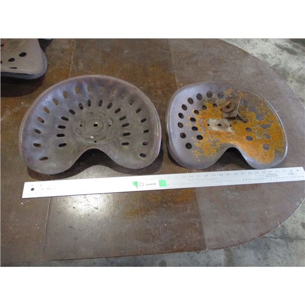 (2) Tin Implement Seats