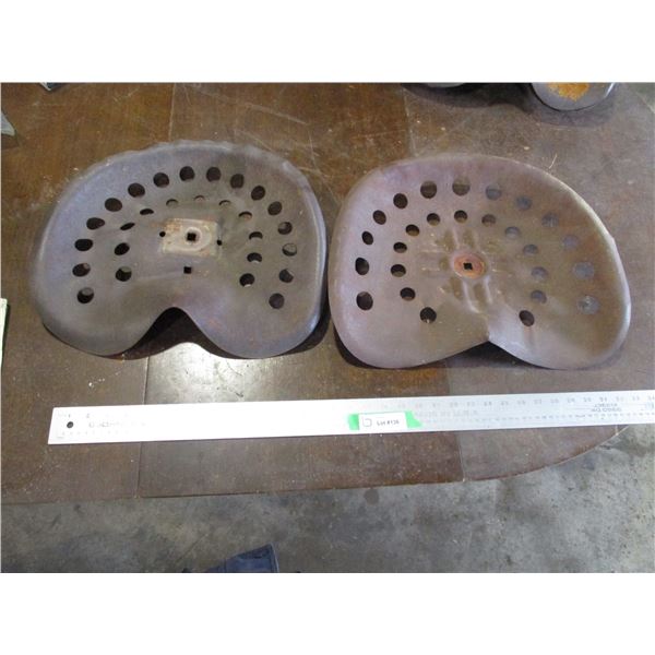 (2) Tin Implement Seats