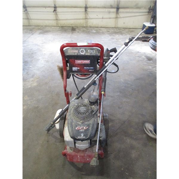 Craftsman Pressure Washer, Honda Motor, 2600 PSI, Two Wands, Brush