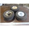 Image 1 : (3) Small Tires on Rims - Used