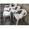 Image 4 : (5) Plastic Lawn Chairs