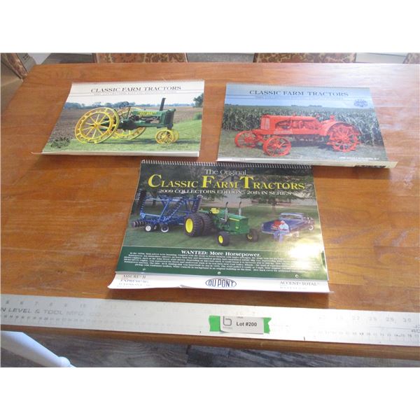 (3) Classic Farm Tractor Collector Calendars