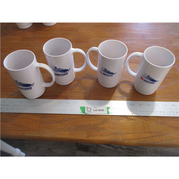 (4) SnoPro Racing Collector Mugs - Waldheim, 1970's