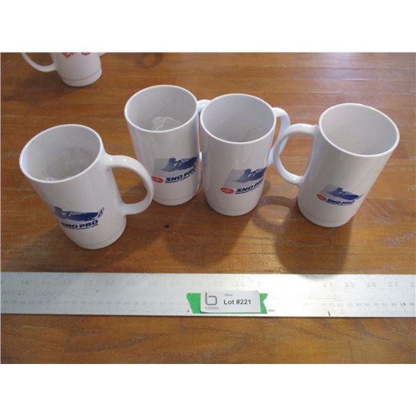 (4) SnoPro Racing Collector Mugs - Waldheim, 1970's