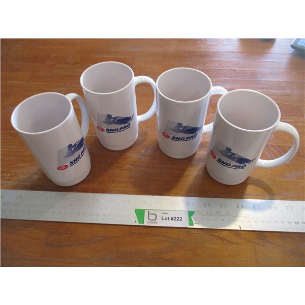 (4) SnoPro Racing Collector Mugs - Waldheim, 1970's