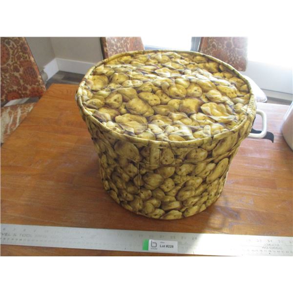 Large Stainless Steel Cooking Pot With Warming Cover - 12" across; 10" high