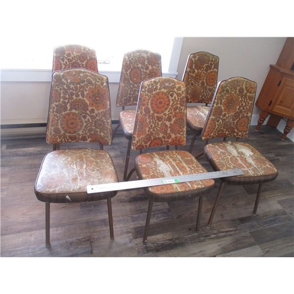 (6) Kitchen Chairs - Need Re-upholstering
