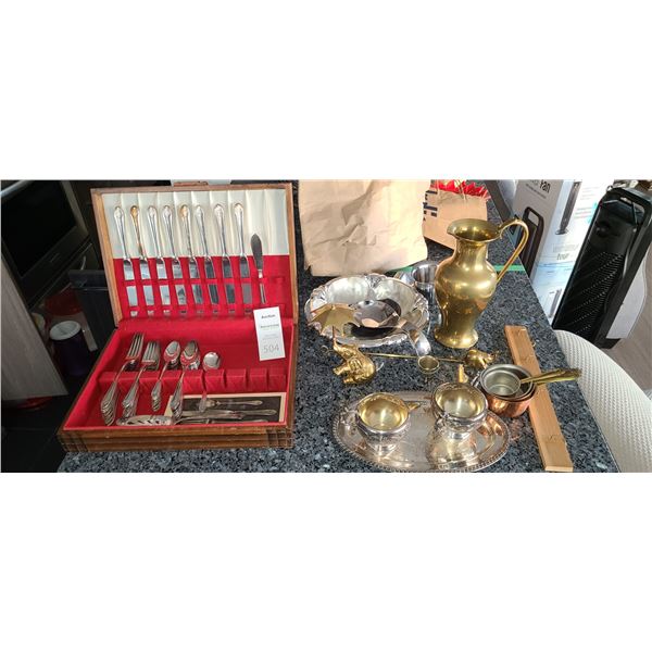 Silver Plate, Brass, Metal A