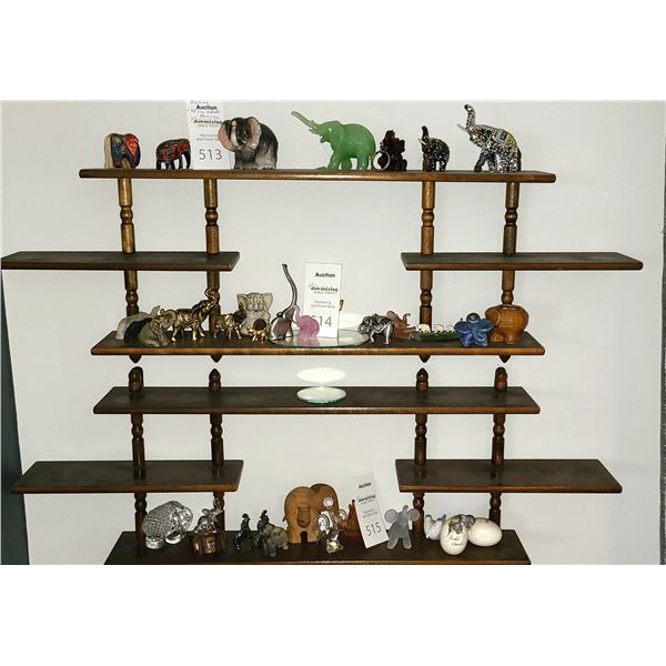 Curio Shelf & Elephant Decor C