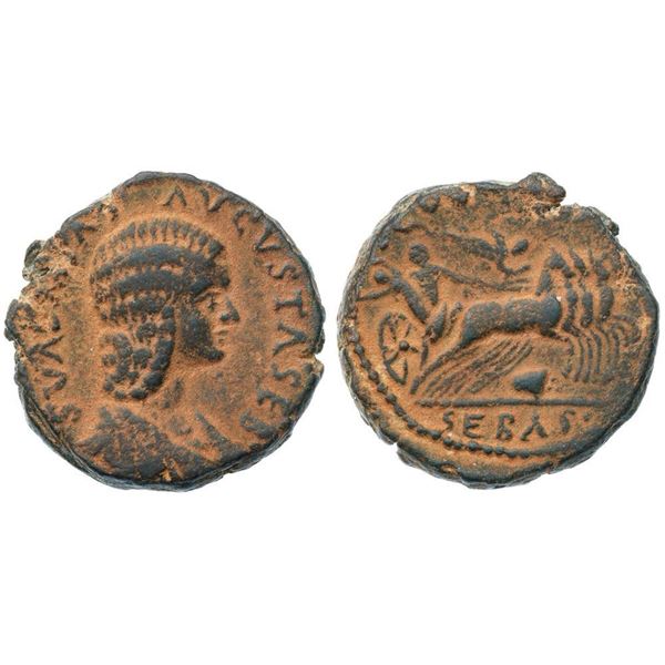Samaria, Neapolis. Julia Soaemias. Æ (9.99 g), Augusta, AD 218-222
