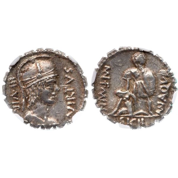 Mn. Aquillius Mn.f. Mn.n. Silver Denarius (3.82 g), 65 BC