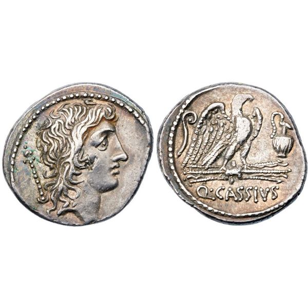 Q. Cassius Longinus. Silver Denarius (3.86 g), 55 BC