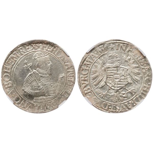 Archduke Ferdinand (1521-1564). Silver Taler, nd. Vienna mint.