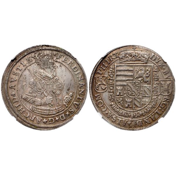 Archduke Ferdinand II (1564-1595). Silver Taler, nd. Ensisheim mint.
