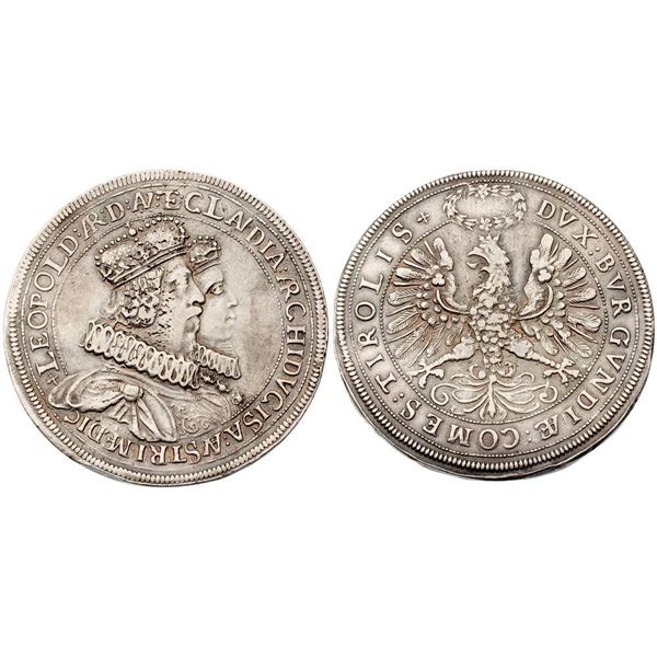 Archduke Leopold (1619-1632). Silver Double Taler, nd. Hall mint.