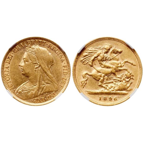 Victoria (1837-1901). Gold Half Sovereign, 1896.