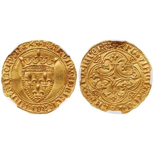 Charles VI (1380-1422). Gold Ecu d’or.