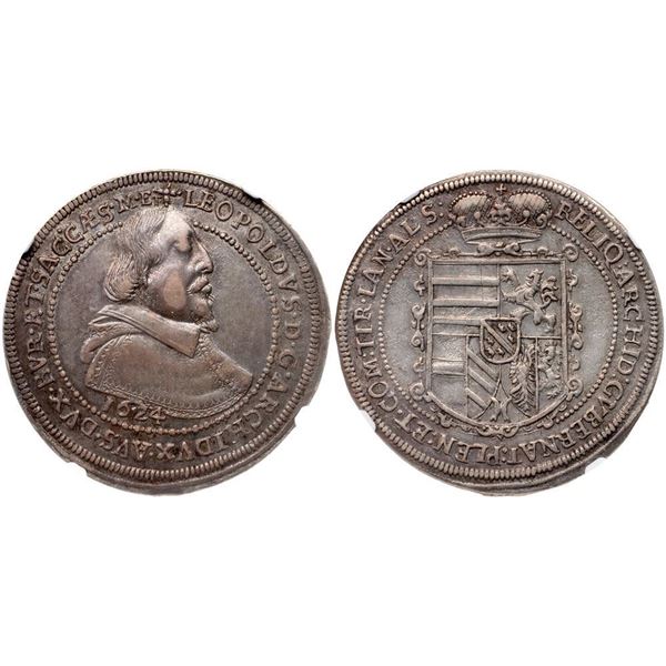 Alsace. Leopold of Austria, as Bishop of Strasbourg (1607-1626). Taler, 1624.