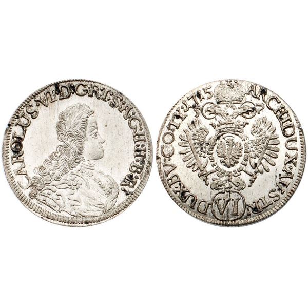 Holy Roman Empire. Charles Charles VI (1711-1740). Pair of Silver Minors