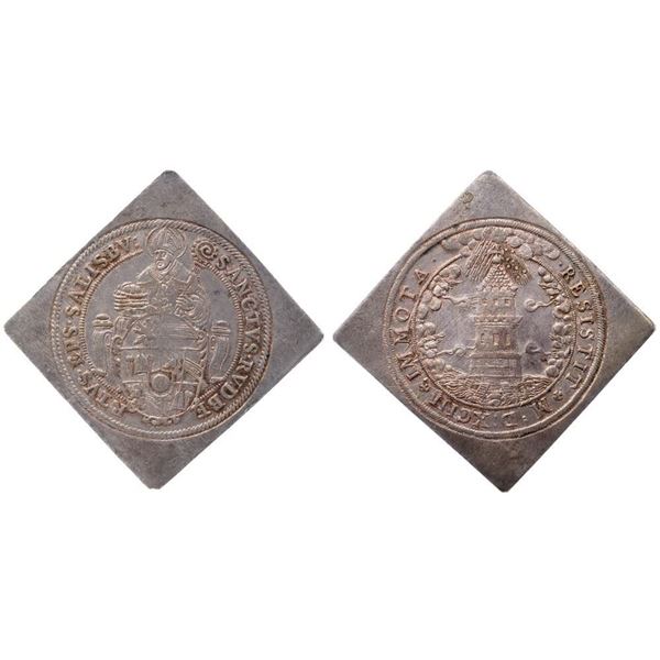 Salzburg. Wolf Dietrich v. Raitenau (1587-1612). Silver Klippe Taler, 1593.