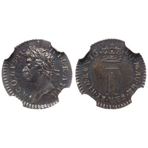 James II (1685-1688). Silver Maundy Penny, 1686.