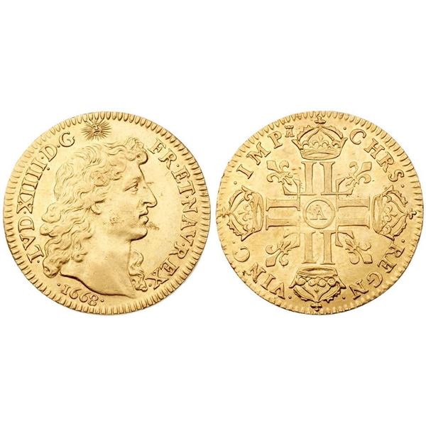 Louis XIV (1643-1715). Gold Louis d’or, 1679 A. Paris.