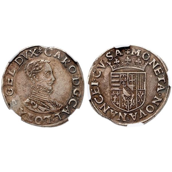 Lorraine. Charles III (1545-1608). Silver Teston, undated. Nancy mint.