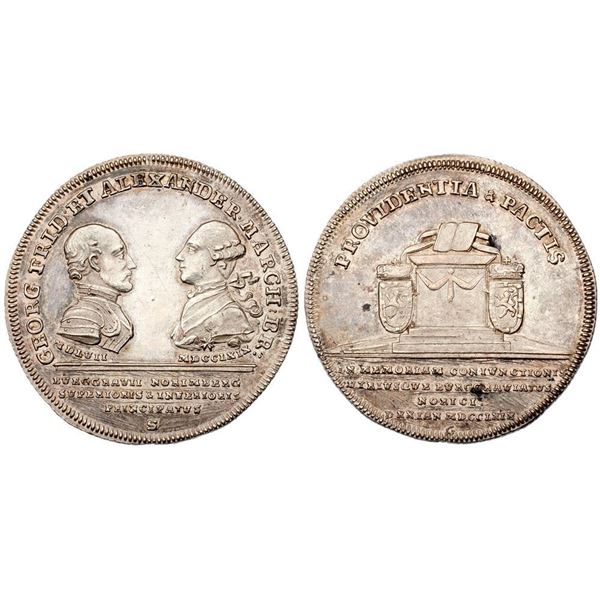 Brandenburg-Ansbach. Alexander (1757-1791). Silver ¼ Taler, 1769. (7.03g).