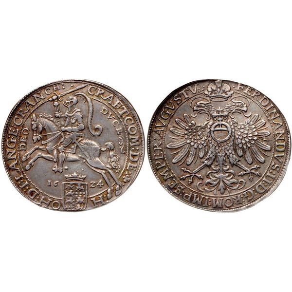 Hohenlohe-Neuenstein-Oehringen. Kraft VII (1610-1641). Silver Taler, 1624. Nürnberg.