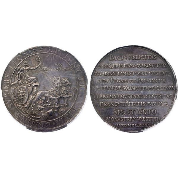 Münster. Freiestadt. Medallic Silver Double Taler, 1648.