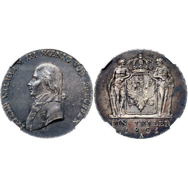 Prussia. Friedrich Wilhelm III (1797-1840). Silver Taler, 1801 A. Berlin.