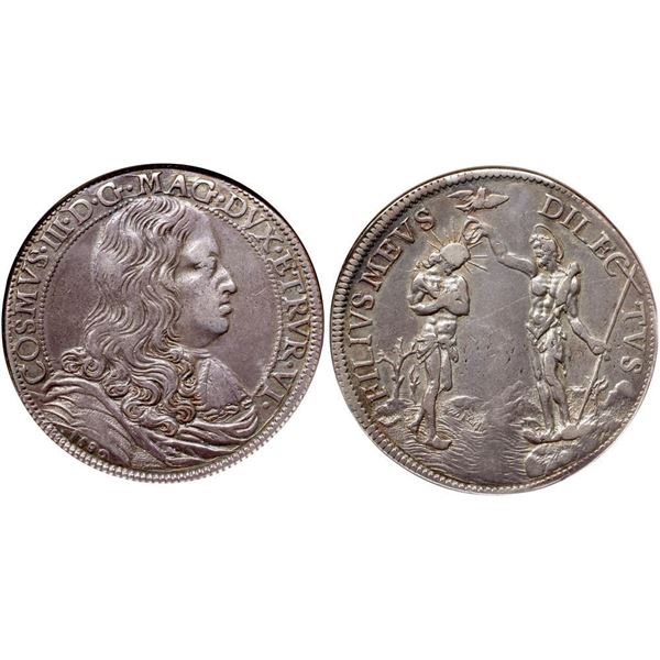 Tuscany. Cosimo III (1670-1723). Silver Piastra, 1680.