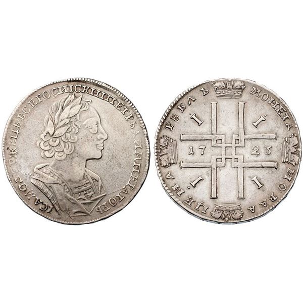 Rouble 1723 28.13 gm. Moscow, Red mint.