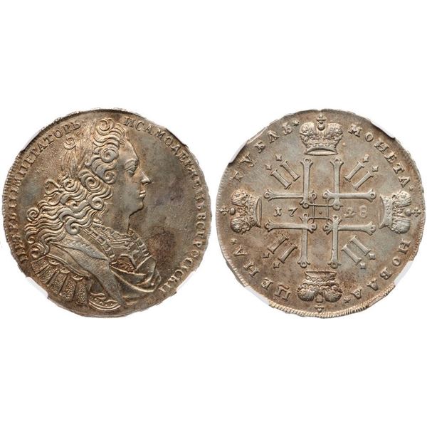 Rouble 1728. Moscow, Kadashevsky mint.