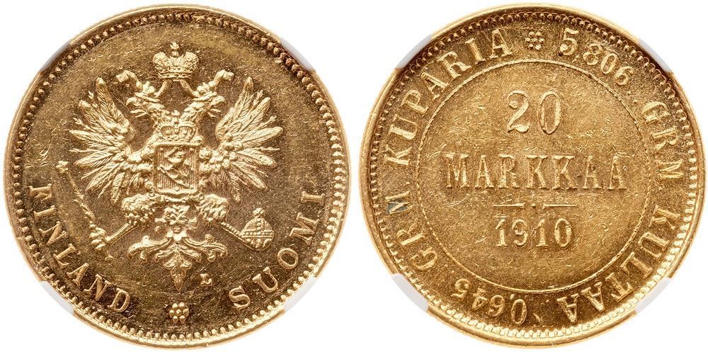 20 Markkaa 1910 L.