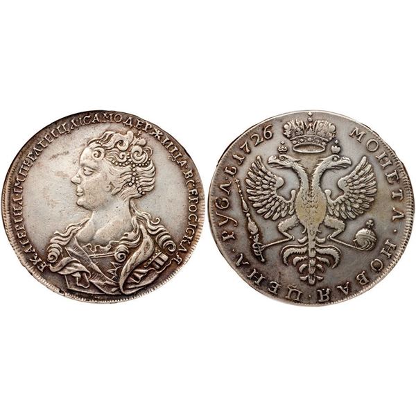 Rouble 1726. Moscow, Red mint.