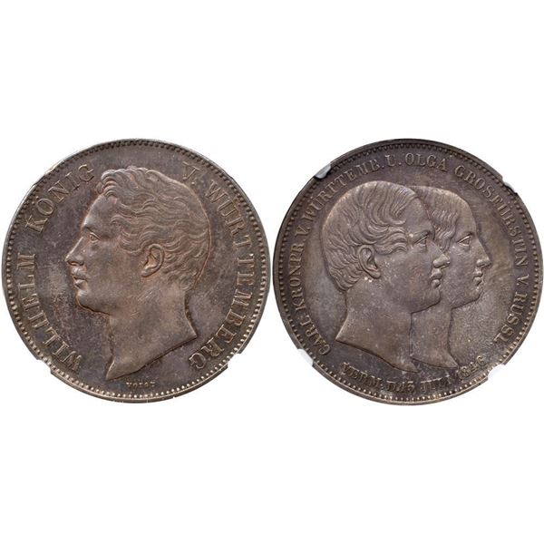 Rossica. Württemburg. Wilhelm I (1816-1864). Silver Double Taler (3 ½ Gulden), 1846.