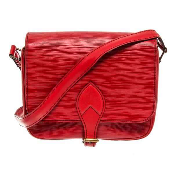 Louis Vuitton Red Epi Leather Cartouchiere Crossbody Bag