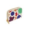 Image 2 : Saint Laurent White Multicolor Leather Small-Shapes Print Compact Zippy Wallet