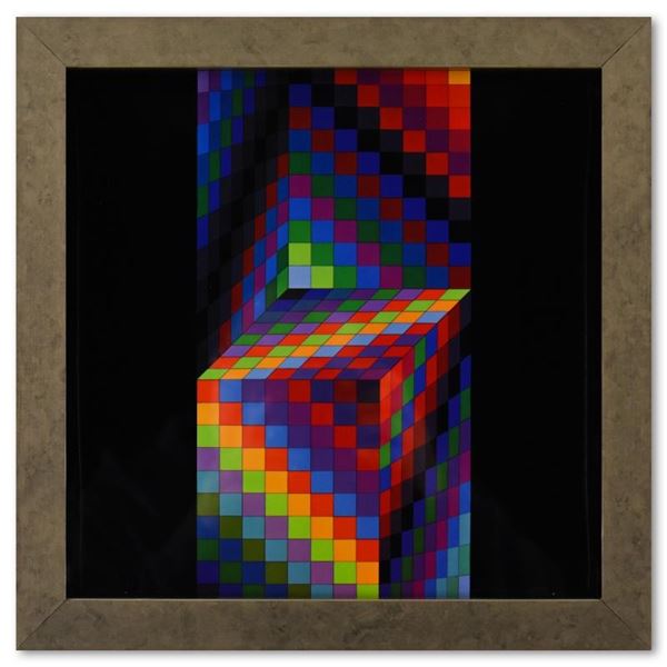 Axo - 77 de la serie Hommage A L'Hexagone by Vasarely (1908-1997)