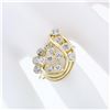 Image 3 : 14k Yellow Gold 1.30 ctw Bezel Diamond Open Wire Work Tiered Swirl Cocktail Ring