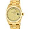 Image 2 : Rolex Mens Quickset 18K Yellow Gold Factory Champagne Index Dial Day Date Presid