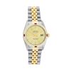 Image 2 : Rolex Mens 2T Champagne Index Dial 18K Yellow Gold Diamond And Ruby Bezel Dateju