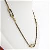 Image 4 : UNIQUE Vintage 18K Yellow Gold 20" Twisted & Open Bar Link Chain Necklace 16.08g