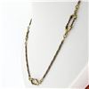 Image 5 : UNIQUE Vintage 18K Yellow Gold 20" Twisted & Open Bar Link Chain Necklace 16.08g