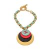 Image 1 : Chanel Green Braided Round Charm